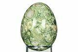 Polished Rainforest Jasper (Rhyolite) Egg - Australia #308696-1